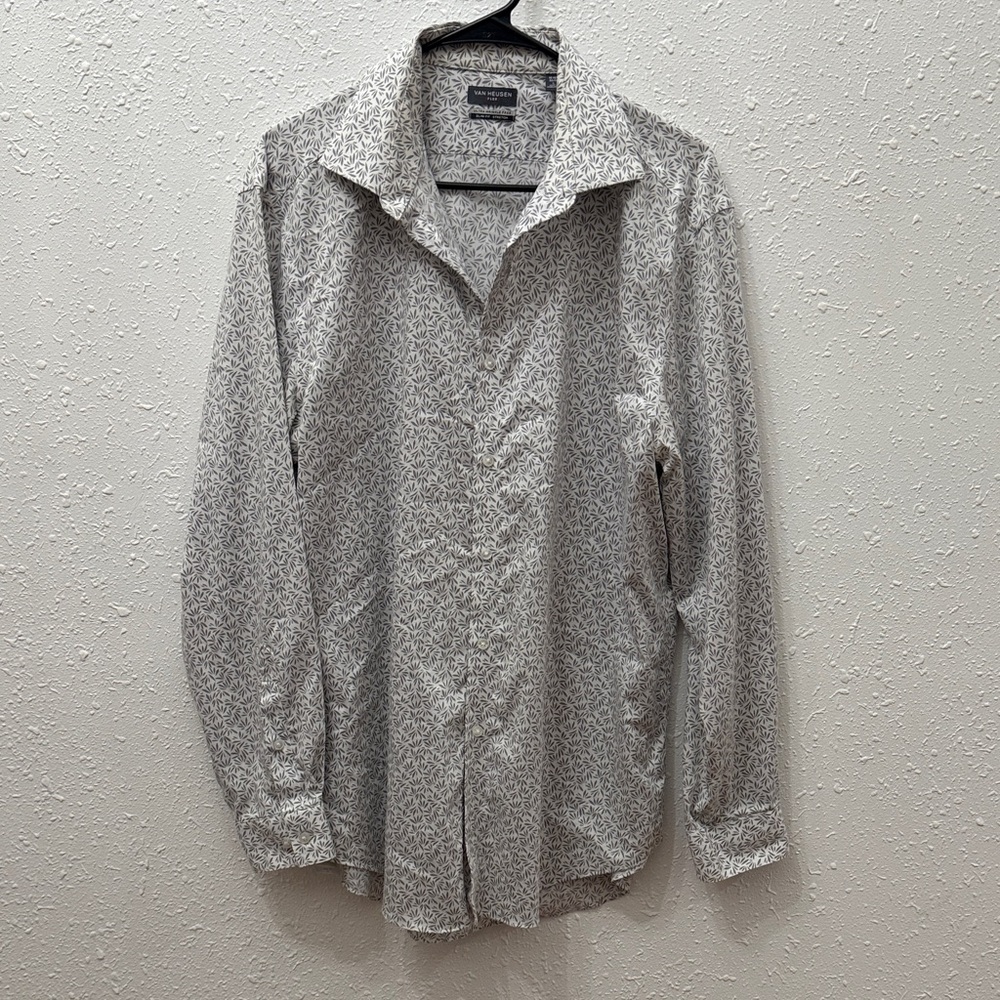 Van Heusen Men's White Patterned Shirt